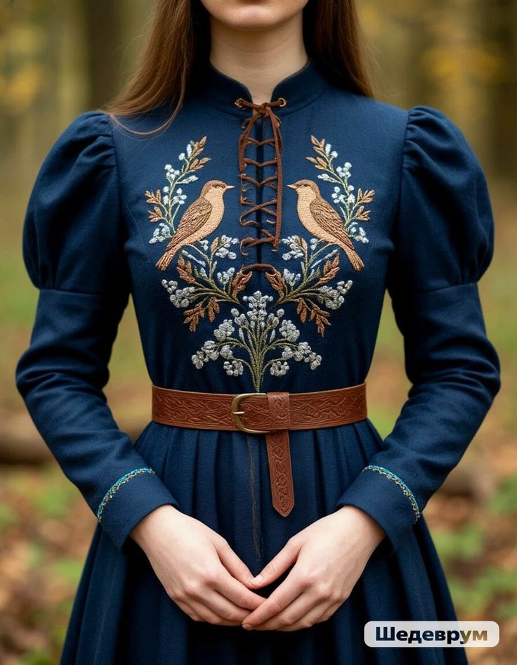 navy-embroidered-bird-dress-leather-belt