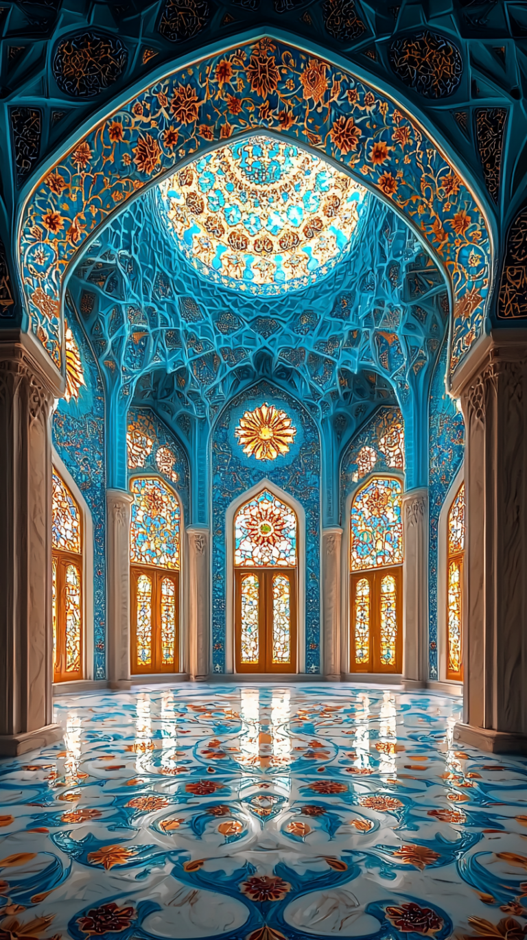 شکوه معماری ایرانی در تالار فیروزه‌ای نور