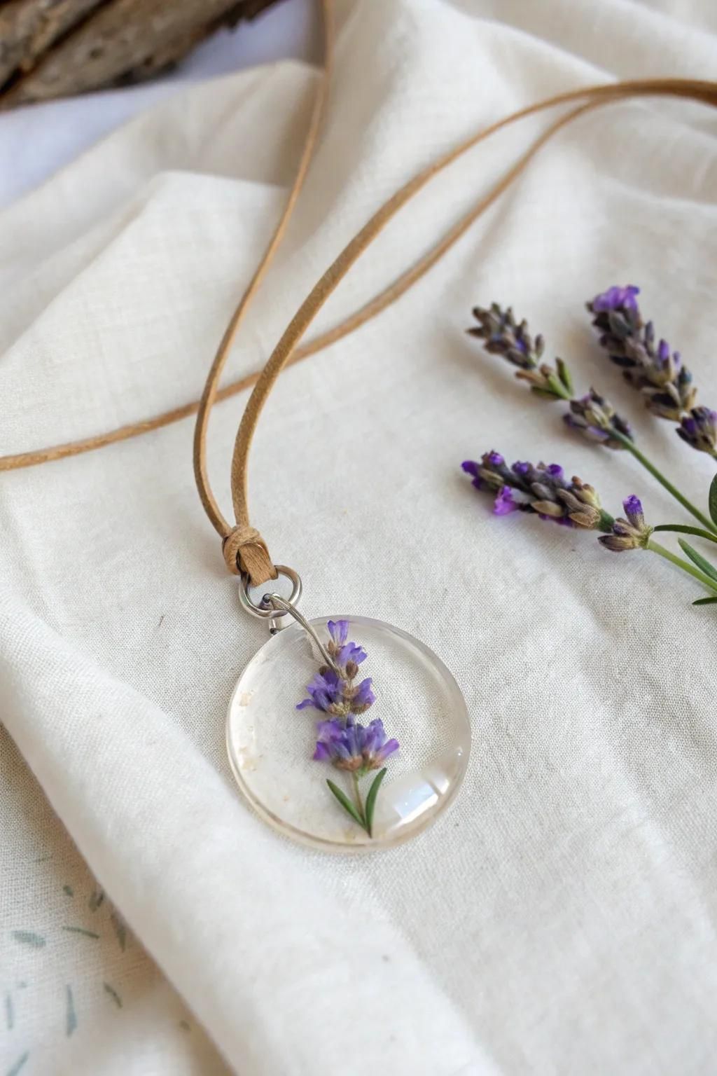 resin-lavender-flower-pendant-necklace