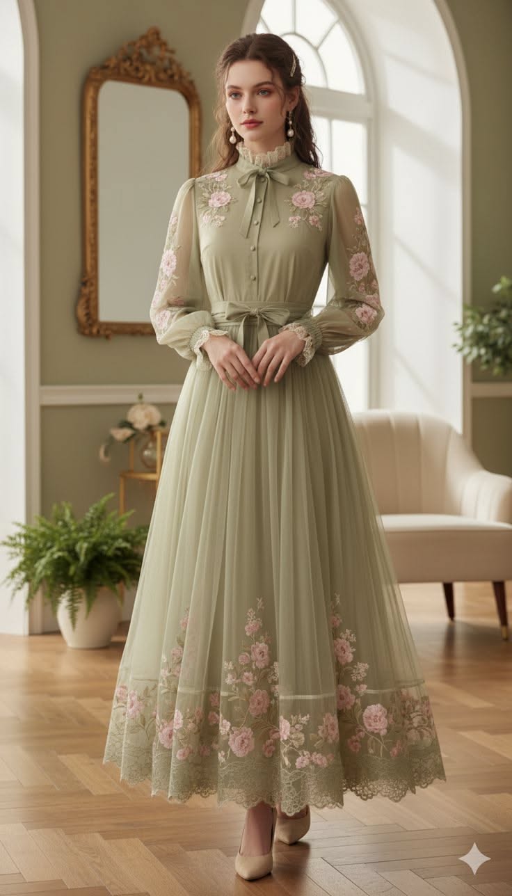 romantic-embroidered-sage-green-maxi-dress