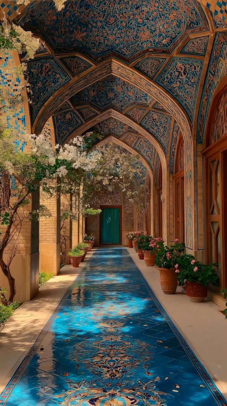 راهروی فیروزه‌ای در شکوه معماری ایرانی