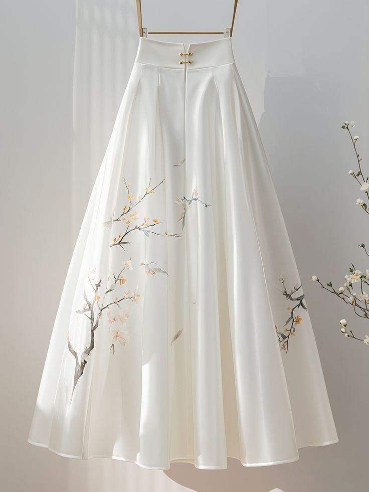white-floral-long-skirt-elegant-design