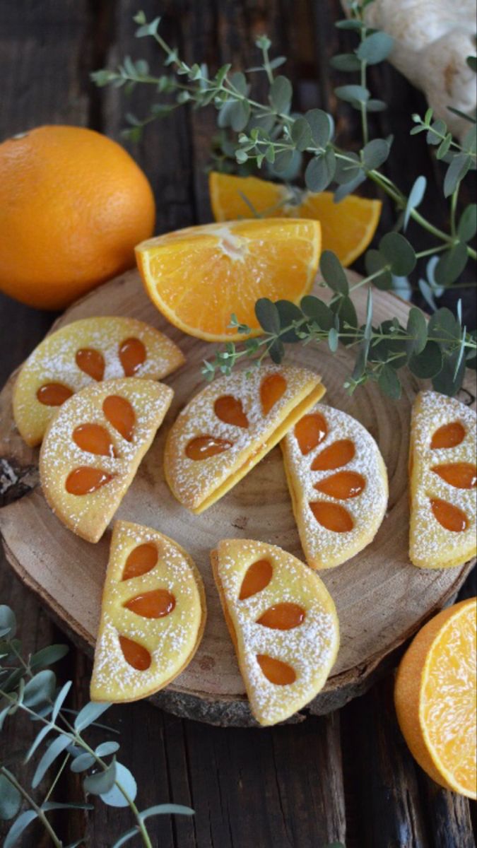 کوکی نیم‌دایره طرح پرتقال با مربای زردآلو