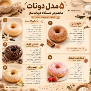 ۵ مدل دونات کیکی مخصوص دستگاه دونات‌ساز