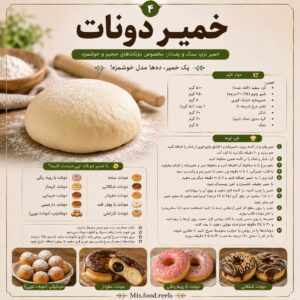 طرز تهیه خمیر دونات پایه؛ یک خمیر برای ده مدل دونات