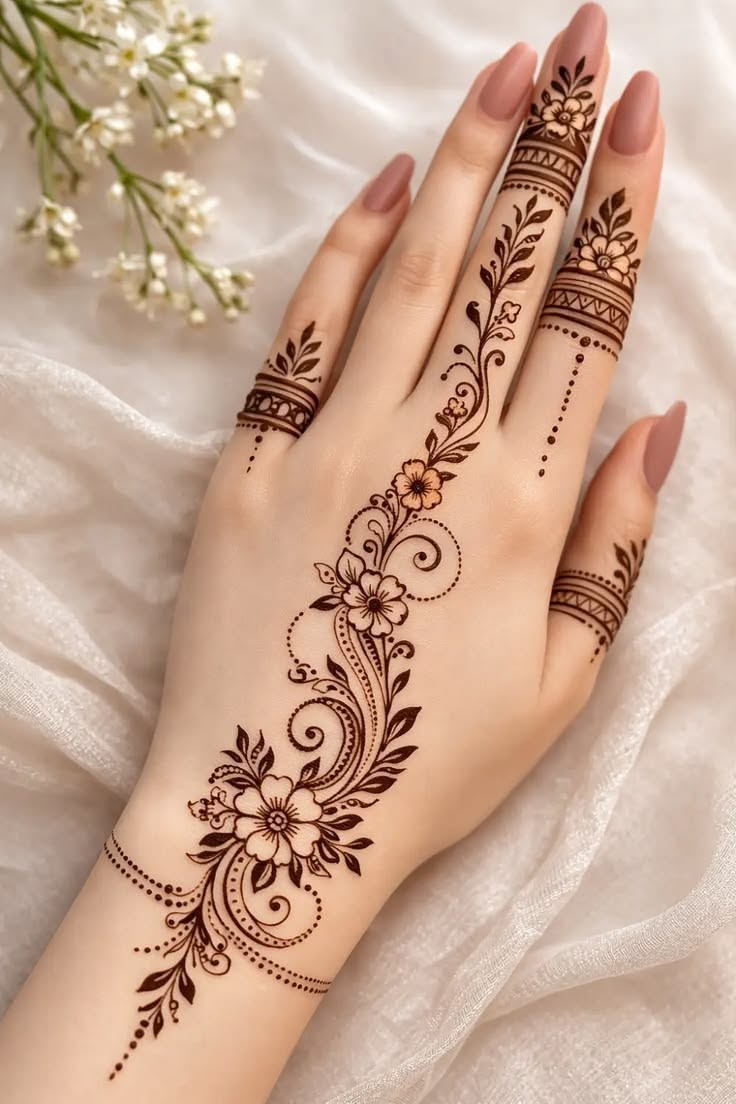 ۲۵ طرح حنا و مهندی زیبا برای عروس و مهمانی (پینترستی)