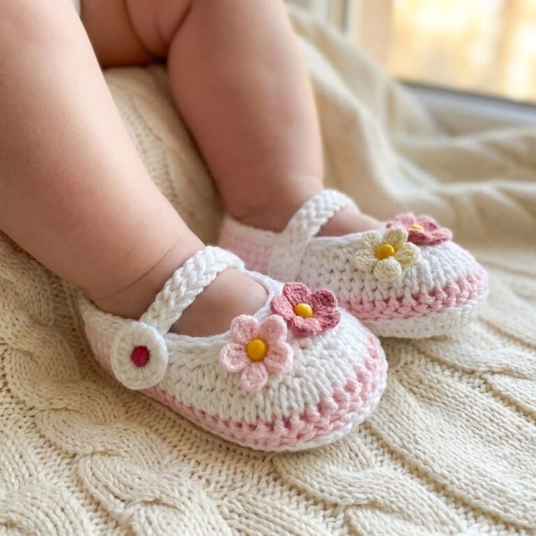 کفش بافتنی دستباف نوزاد — پاپوش نرم و راحت