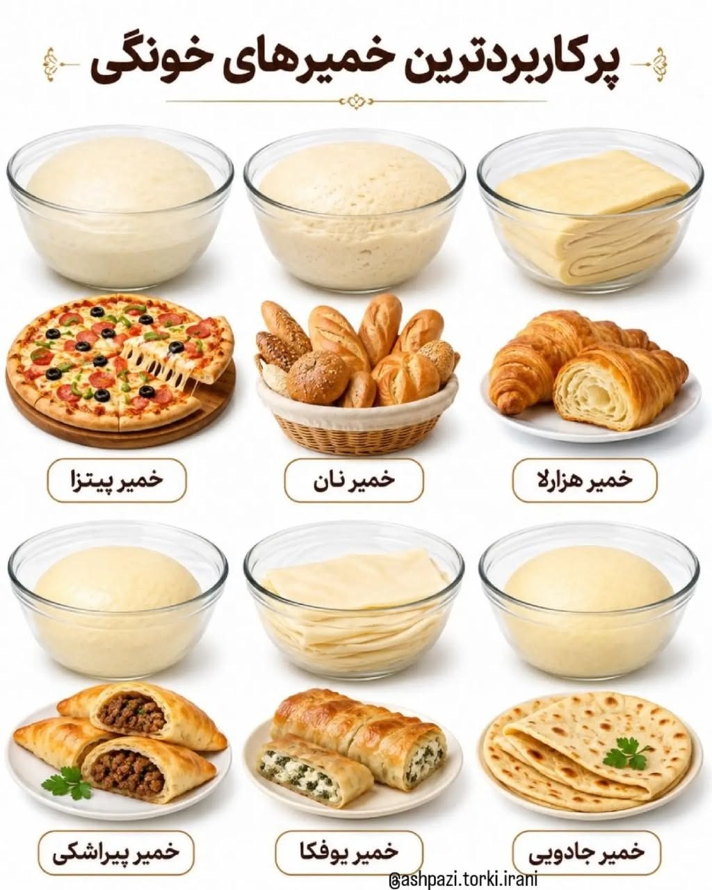 پرکاربردترین خمیرهای خانگی | راهنمای ۶ نوع خمیر